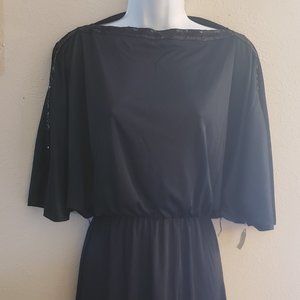 1980's Black R&K Originals Sequin Dress